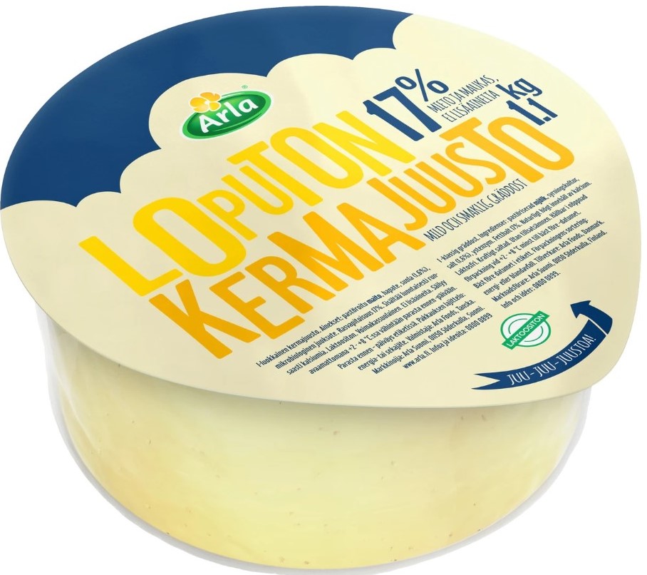 Arla Loputon 17% cheese 1,1 kg ( Lactose Free )